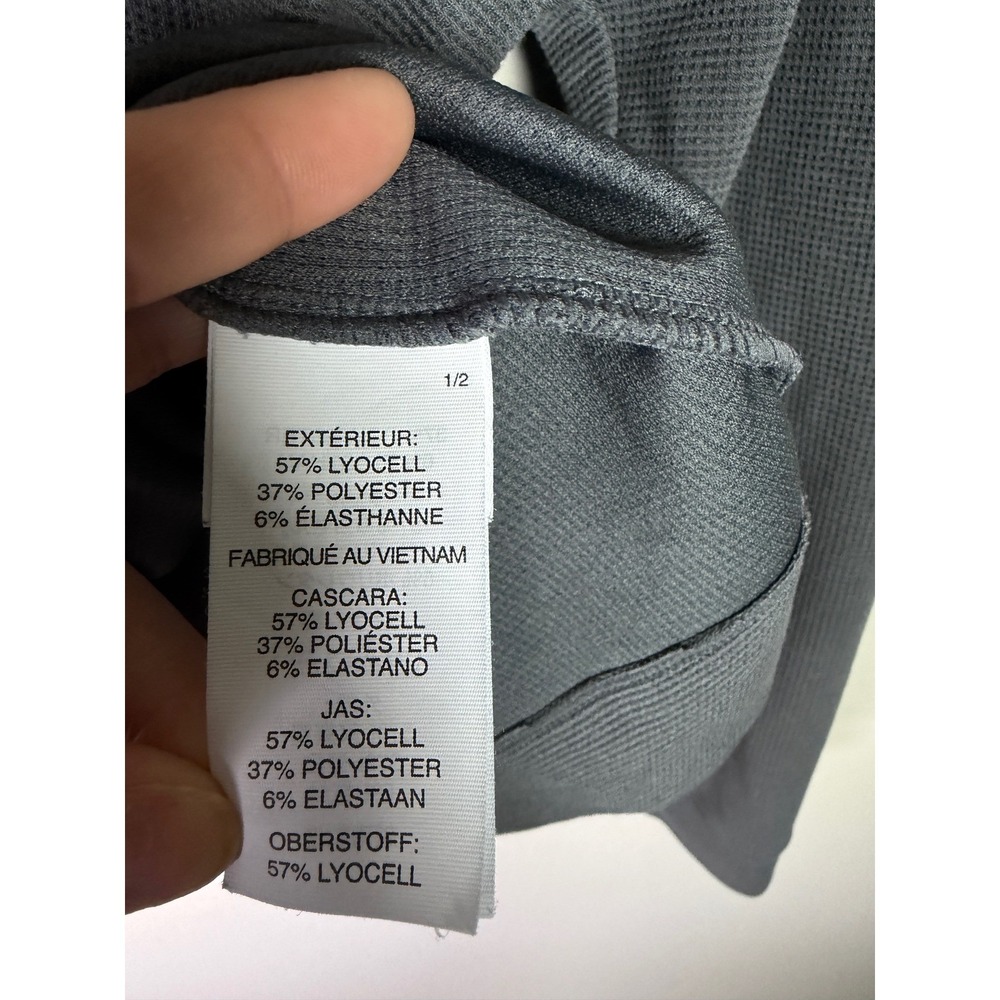 Vuori Womens Grey Long Sleeve Snap Neck Hoodie Pullover Athleisure XL - Picture 5 of 9